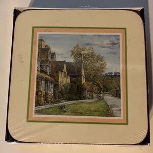 Vintage Set of 6 Clover Leaf PROM712 Heritage Coasters Original BoxVintage